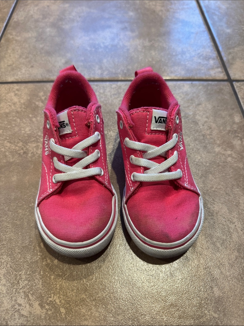 Girls Hot Pink Vans Sneaker